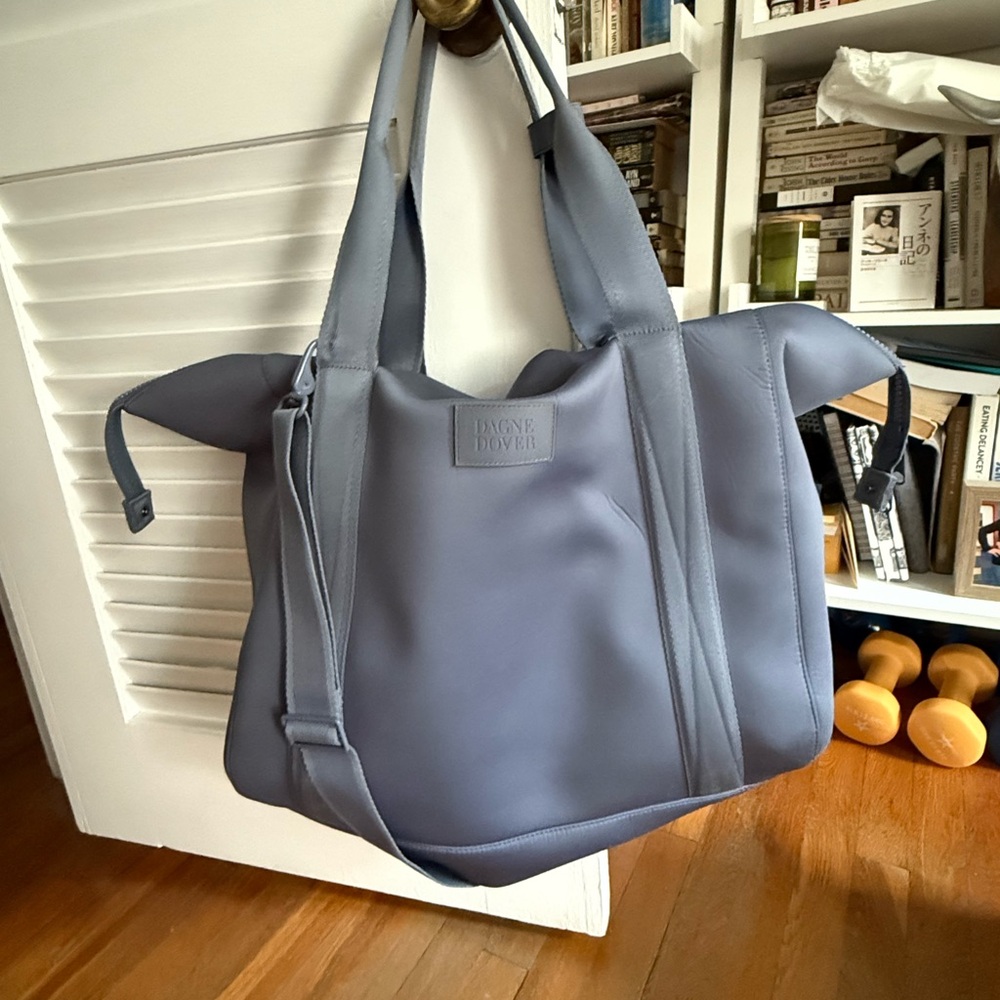 Dagne Dover Landon Carryall Large Blueish Gray Tote Bag